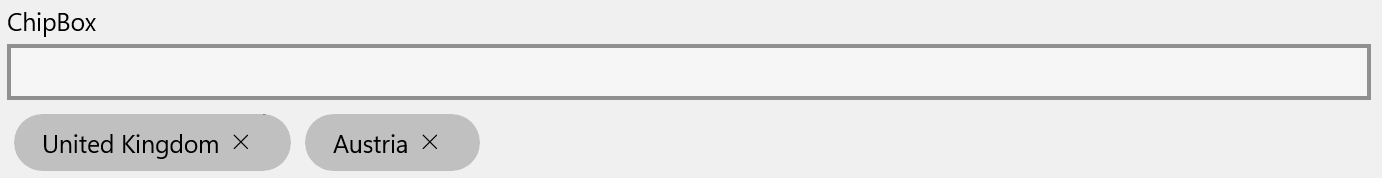 ChipBox with chip values selected