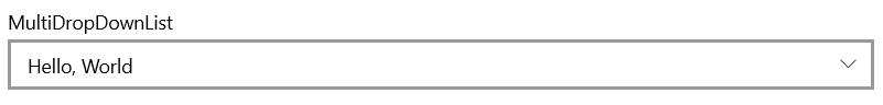 DropDownList control showing multiple selected items